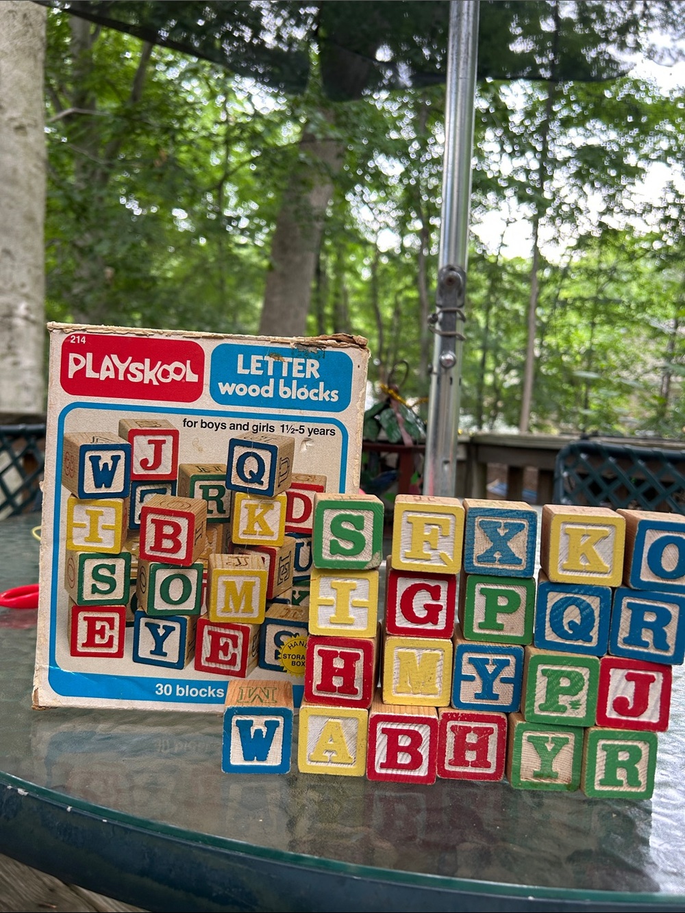 Playskool Wooden Letter Blocks- Vintage (1978)